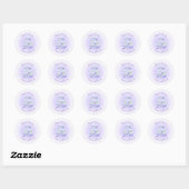 Sticker Rond PixDezines mariage gâteau/douche nuptiale/do-it-yo (Feuille)