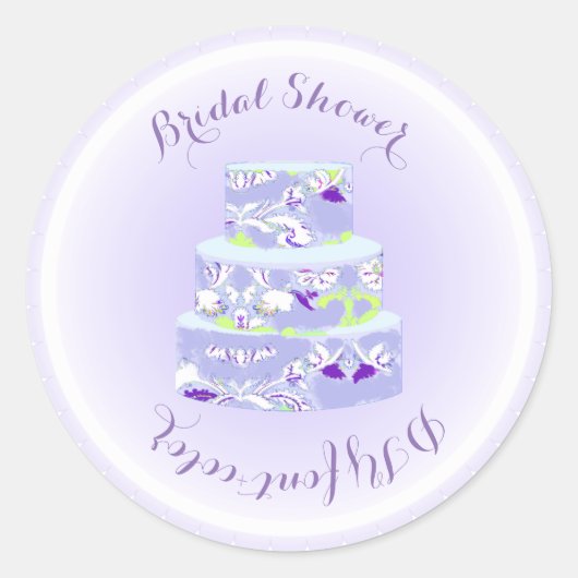Sticker Rond PixDezines mariage gâteau/douche nuptiale/do-it-yo (Devant)