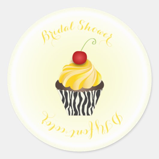 Sticker Rond PixDezines mariage gâteau/douche nuptiale/do-it-yo (Devant)