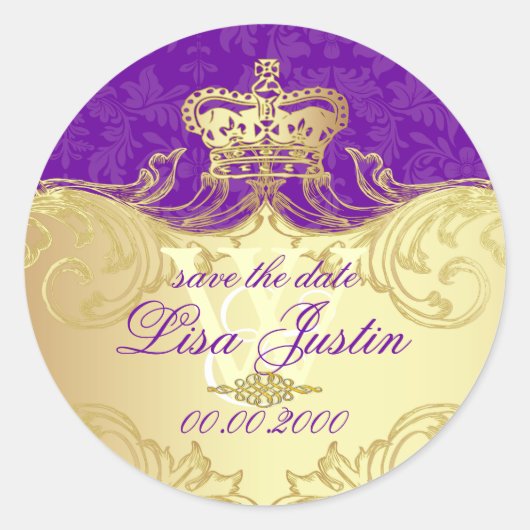 Sticker Rond PixDezines Marie Antoniette/do-it-yourself violet (Devant)