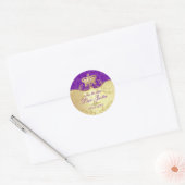 Sticker Rond PixDezines Marie Antoniette/do-it-yourself violet (Enveloppe)