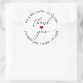 Sticker Rond PixDezines MERCI+COEUR (Sac)