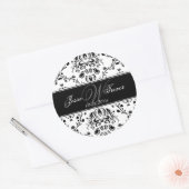 Sticker Rond PixDezines Monogram Dolcè Damask, do-it-yourself c (Enveloppe)