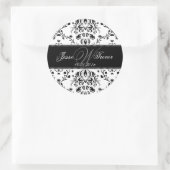 Sticker Rond PixDezines Monogram Dolcè Damask, do-it-yourself c (Sac)