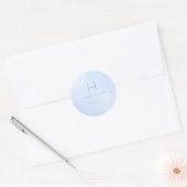 Sticker Rond PixDezines Monogram Iridescente Blue (Enveloppe)