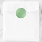 Sticker Rond PixDezines Monogram Iridescente Emerald Green (Sac)