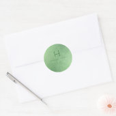 Sticker Rond PixDezines Monogram Iridescente Emerald Green (Enveloppe)