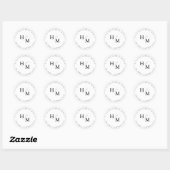 Sticker Rond PixDezines Monogramme Faux Gold Script    Ampersan (Feuille)