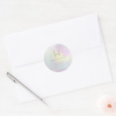 Sticker Rond PixDezines Monogramme Holographique Faux Foil (Enveloppe)