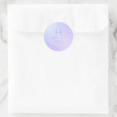 Sticker Rond PixDezines Monogramme Hydrangea+Violet iridescent (Sac)