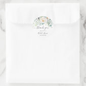 Sticker Rond PixDezines Monogramme Pivoines Anémone Aquarelle (Sac)