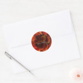 Sticker Rond PixDezines orange calla/do-it-yourself couleur arr (Enveloppe)