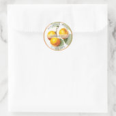 Sticker Rond PixDezines Orchard/Pêches/do-it-yourself Merci (Sac)