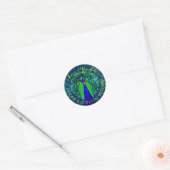 Sticker Rond PixDezines paon (Enveloppe)