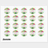 Sticker Rond PixDezines Peacock Feather/diyfont couleur (Feuille)