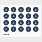 Sticker Rond PixDezines PINECONE FAUX SILVER|do-it-yourself ARR (Feuille)