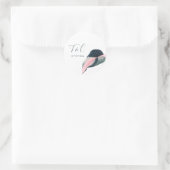 Sticker Rond PixDezines PixDezines Pink Blue Anthurium Foliage (Sac)