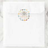 Sticker Rond PixDezines pois rétro/arrière - plan do-it-yoursel (Sac)