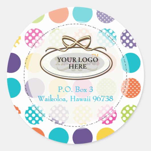 Sticker Rond PixDezines pois rétro/arrière - plan do-it-yoursel (Devant)