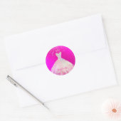 Sticker Rond PixDezines Quinceanera rose flashy+Blush (Enveloppe)