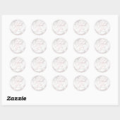 Sticker Rond PixDezines ROSE OR ROMANTIQUE SCRIPT MERCI (Feuille)
