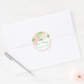Sticker Rond PixDezines rose/vert/lanternes/do-it-yourself arri (Enveloppe)