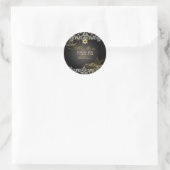 Sticker Rond PixDezines Rossi Damask/Bat mitzvah classique (Sac)