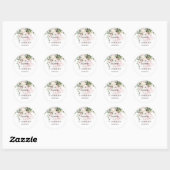 Sticker Rond PixDezines Rustique Aquarelle Gomme Roue Eucalyptu (Feuille)