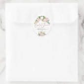 Sticker Rond PixDezines Rustique H2 Coton+Fête des mariées Rose (Sac)