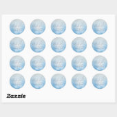 Sticker Rond PixDezines Snow Bokeh+Confetti Merci (Feuille)
