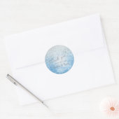 Sticker Rond PixDezines Snow Bokeh+Confetti Merci (Enveloppe)