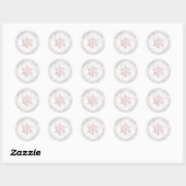 Sticker Rond PixDezines SNOWFLAKE FAUX ROSE OR FOIL/MARBLE (Feuille)