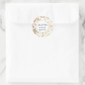 Sticker Rond PixDezines Toile/Faux Roses d'or (Sac)