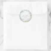 Sticker Rond PixDezines toile vintage/gris turquoise (Sac)