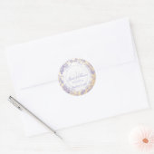 Sticker Rond PixDezines toile vintage/violet (Enveloppe)