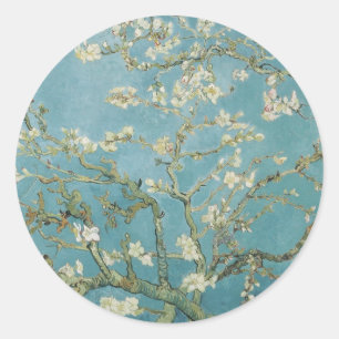 Sticker Rond PixDezines Van Gogh Floraison d'amandier à Saint-R