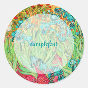 Sticker Rond PixDezines van gogh iris/st. remy