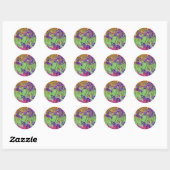 Sticker Rond PixDezines van gogh iris/st. remy (Feuille)