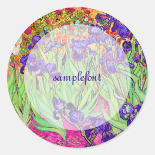 Sticker Rond PixDezines van gogh iris/st. remy