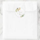 Sticker Rond PixDezines Verdure, Foliage Tropical (Sac)