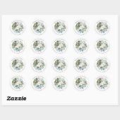 Sticker Rond PixDezines Verdure, Sage Green Blue Gum Foliage (Feuille)