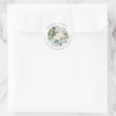Sticker Rond PixDezines Verdure, Sage Green Blue Gum Foliage (Sac)