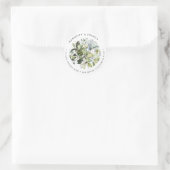Sticker Rond PixDezines Verdure, Sage Green Silver Foliage (Sac)