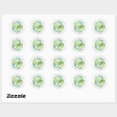 Sticker Rond PixDezines Verdure, vert de feuillage tropical (Feuille)