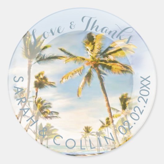 Sticker Rond PixDezines vintage hawaii/mauna lani (Devant)