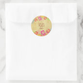 Sticker Rond PixDezines Vintage Hibicus Leis (Sac)