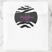 Sticker Rond PixDezines zebra monogramme autocollants/couleurs  (Sac)