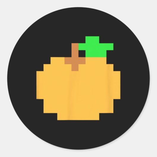 Sticker Rond Pixel 8 bits Arcade Video Jeu Correspondant Costum (Devant)