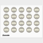 Sticker Rond Pixel Art Gothique Éffrayant Motif crâne (Feuille)