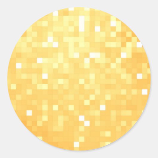 Sticker Rond Pixel d'or (Devant)